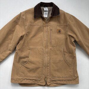 Carhartt Jacket Men’s Large Tan Brown C81 Sherpa Lined EUC Vintage 2005 Workwear